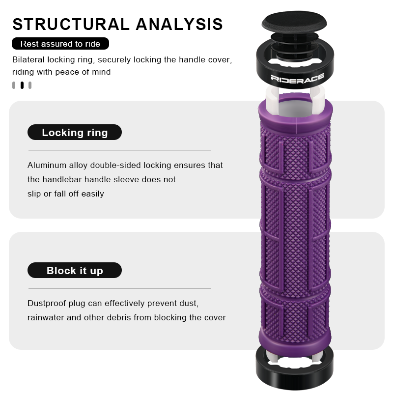 RIDERACE Bicycle Grips Non-Sli - Commuter Bike Lock 评论和价格