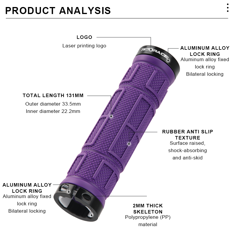 RIDERACE Bicycle Grips Non-Sli - Commuter Bike Lock 评论和价格